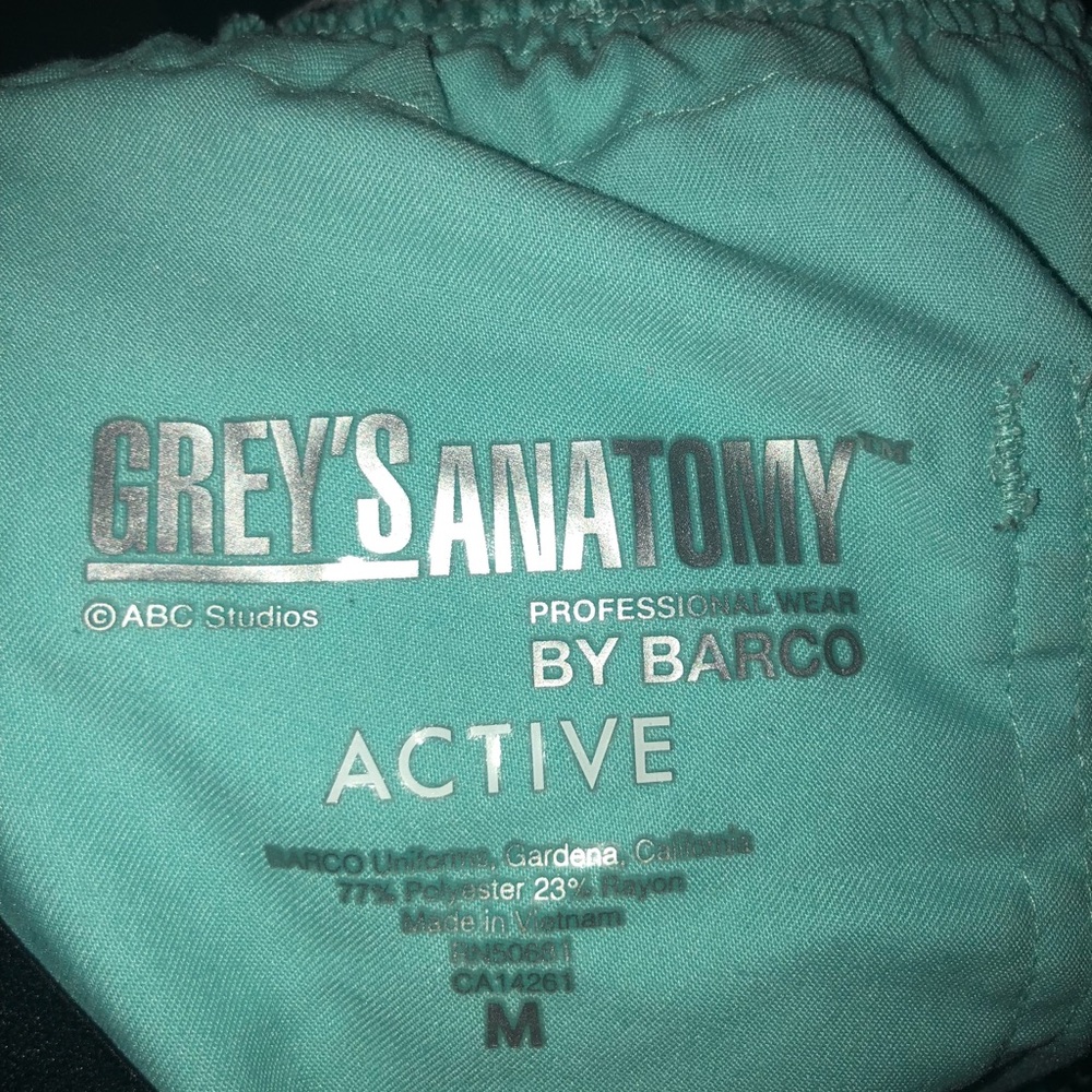 Greys Anatomy Scrub Bottoms Turquoise color